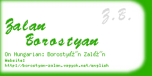 zalan borostyan business card